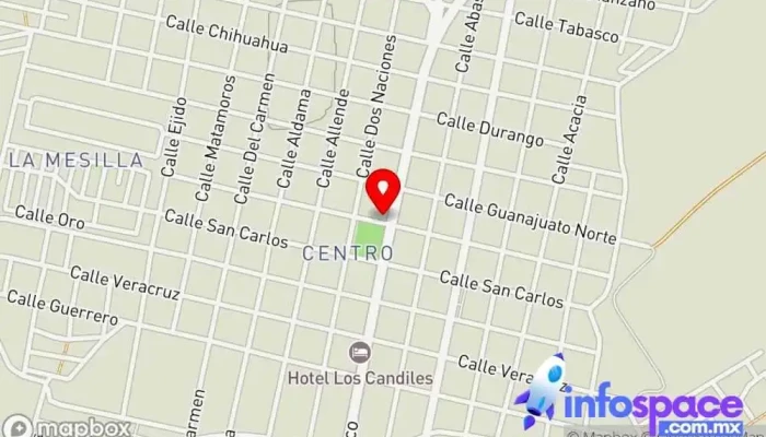 mapa de Omnibus De México - Ascensión Agencia expendedora de billetes de autobús, Viajes en Ascensión