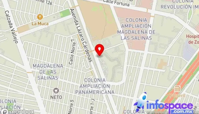 mapa de Omnibus de México Empresa de autobuses, Servicio de transporte en Gustavo A. Madero, Ciudad de México