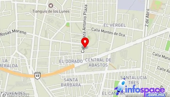 mapa de Omnibus de México Agencia expendedora de billetes de autobús en Celaya