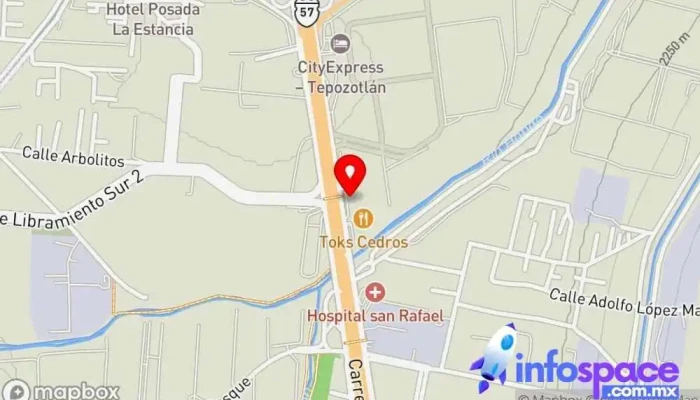 mapa de Omnibus de México Tepotzotlán Servicio de transporte en Tepotzotlán