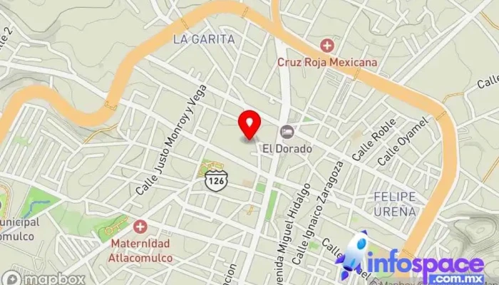 mapa de ONID (Asesoría, Gestión y Trámites). Oficina de la Administración en Atlacomulco de Fabela