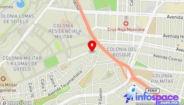 mapa de OpenTec, S.A. de C.V. Consultoría de recursos humanos, Empresa de software en Miguel Hidalgo, Ciudad de México
