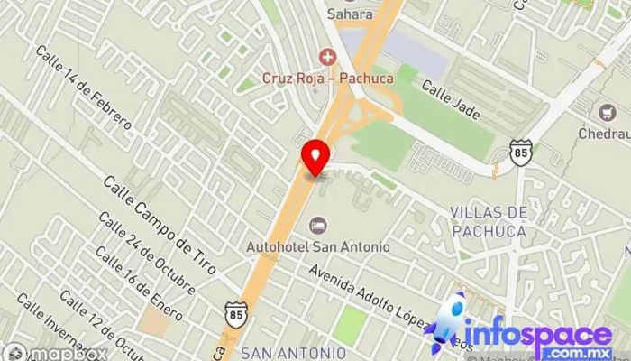 mapa de Ovnibus  en Pachuca de Soto