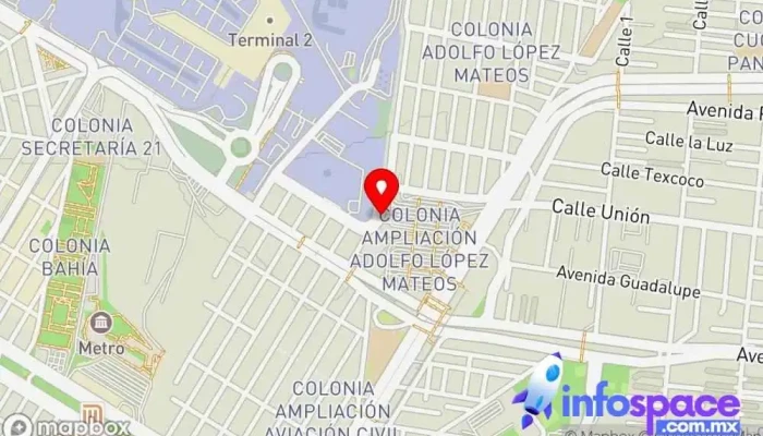 mapa de Pantitlán Av. Adolfo López Mateos Bus stop en Ciudad de México