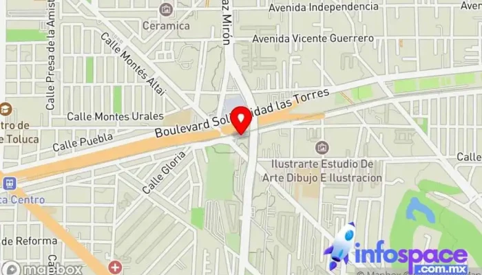 mapa de Parada Autobuses a Mexico  en Metepec