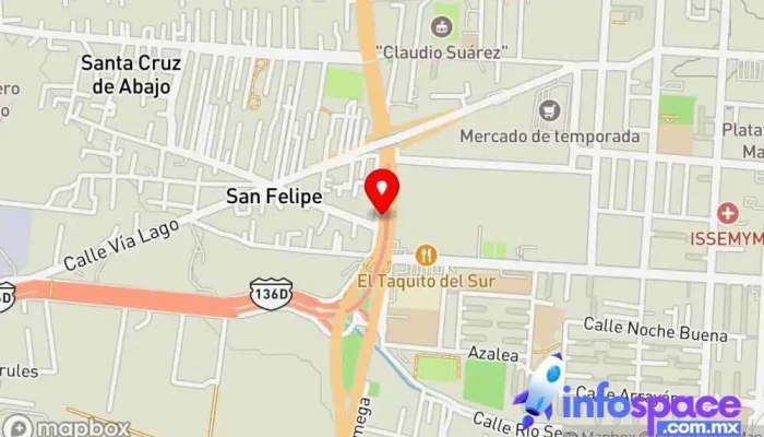 mapa de Parada Los Amarillos, San Bernardino - Tepexpan Bus stop en San Felipe