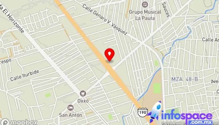 mapa de Parada Sur Viguera Empresa de autobuses en Oaxaca de Juárez