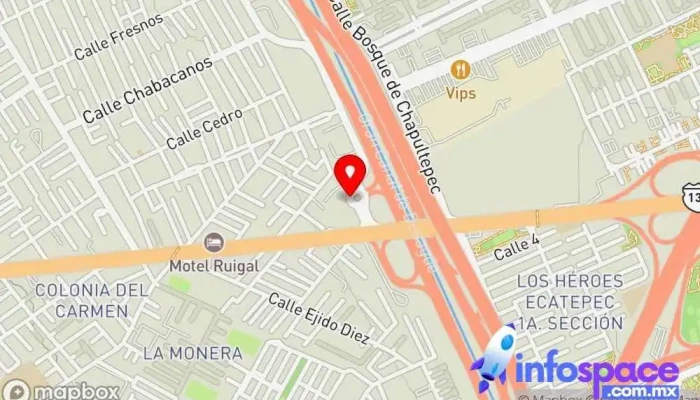 mapa de Paradero Autobuses del Valle Servicio de transporte en Ecatepec de Morelos