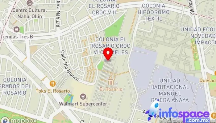 mapa de Paradero El Rosario Servicio de transporte en Azcapotzalco, Ciudad de México