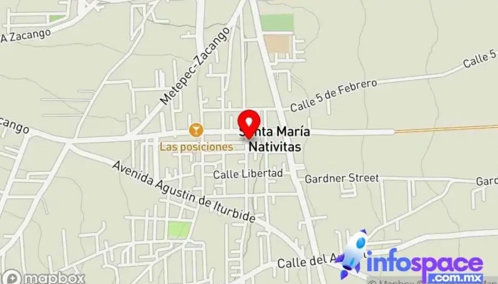 mapa de Parroquia de Santa María Nativitas Iglesia católica en Calimaya de Díaz González