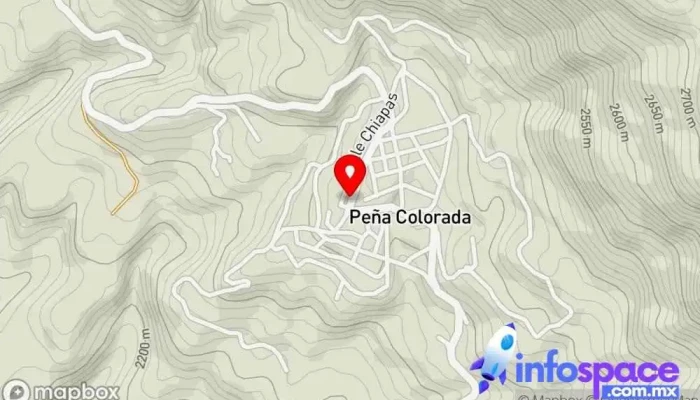 mapa de PEÑA COLORADA TLAXIACO Oficina de gobierno local en San Juan Ñumí