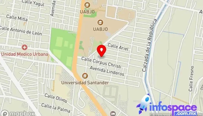 mapa de PIDC Consultoría S.A.S. de C.V. Oficinas de empresa en Oaxaca de Juárez