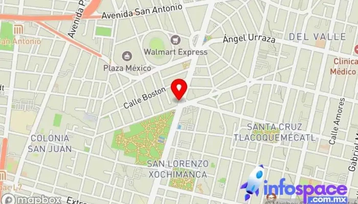 mapa de Porfirio Díaz Estación de autobuses en Ciudad de México