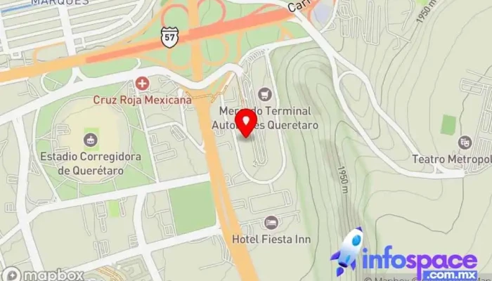 mapa de Primera Plus Empresa de autobuses en Santiago de Querétaro