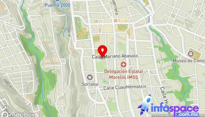 mapa de Pullman de Morelos Cuernavaca Centro Empresa de autobuses, Servicio de transporte en Cuernavaca