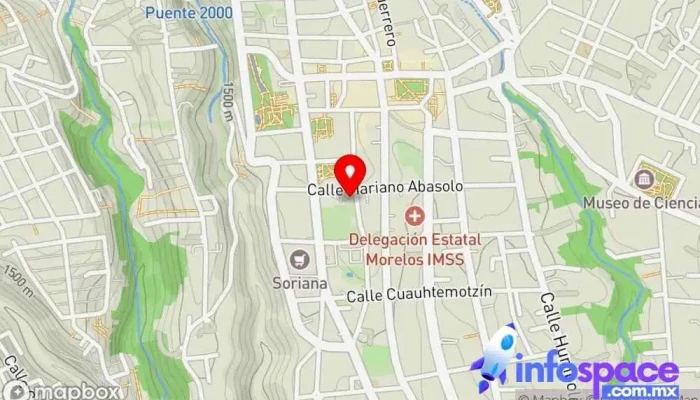 mapa de Pullman de Morelos  en Cuernavaca