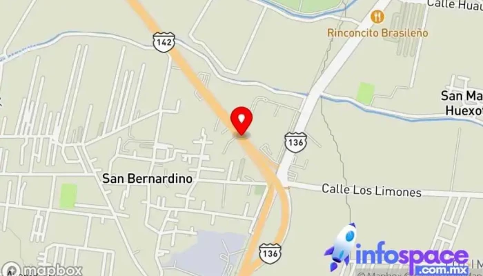 mapa de Punto de Servicio Volvo Buses Texcoco Oficinas de empresa en San Bernardino
