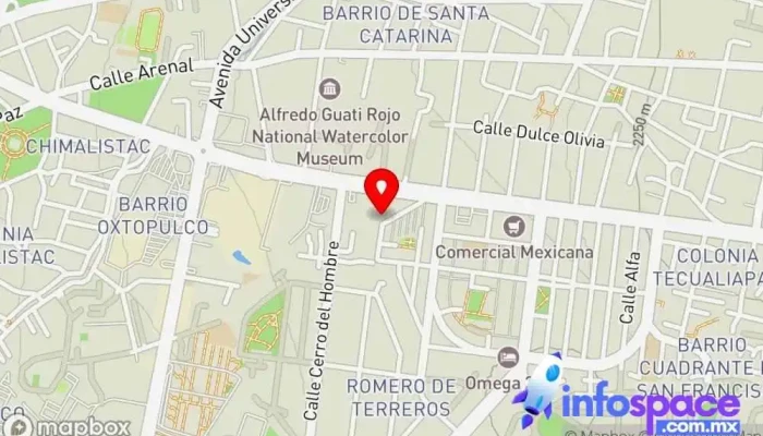 mapa de Punto Zip Empresa de software, Consultora informática, Servicio de reparación de ordenadores, Servicio de marketing por Internet, Empresa de alojamiento web, Diseñador de sitios web en Coyoacán, Ciudad de México