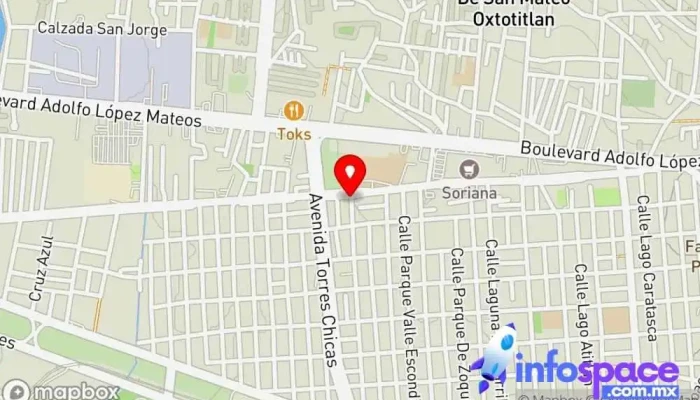 mapa de Red de Transporte Publico S.A. de C.V. Empresa de autobuses en Toluca de Lerdo