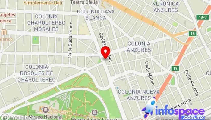 mapa de Roomie IT Services Empresa de software en Miguel Hidalgo, Ciudad de México