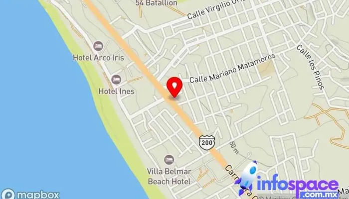 mapa de Ruta Coatlanes Costa Servicio de transporte en Brisas de Zicatela