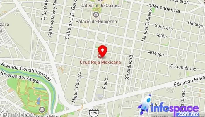 mapa de Ruta Coatlanes-costa Servicio de transporte en Oaxaca de Juárez
