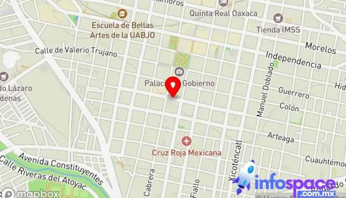 mapa de Salud Digna Laboratorio de análisis clínicos, Centro de diagnóstico, Laboratorio, Centro de diagnóstico por imagen, Centro de resonancias magnéticas, Nutricionista, Óptica, Centro de salud, Radiólogo, Centro de salud y bienestar en Oaxaca de Juárez