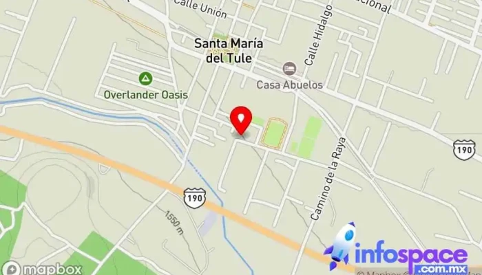 mapa de San Agustin De Las Juntas Ayuntamiento de la localidad en Santa María del Tule