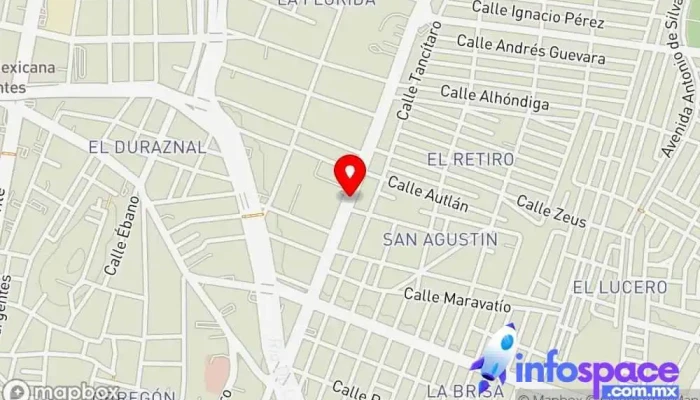 mapa de San Agustin Bus stop en León de los Aldama