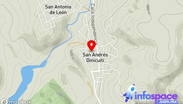 mapa de San Andrés Dinicuiti  en Oaxaca