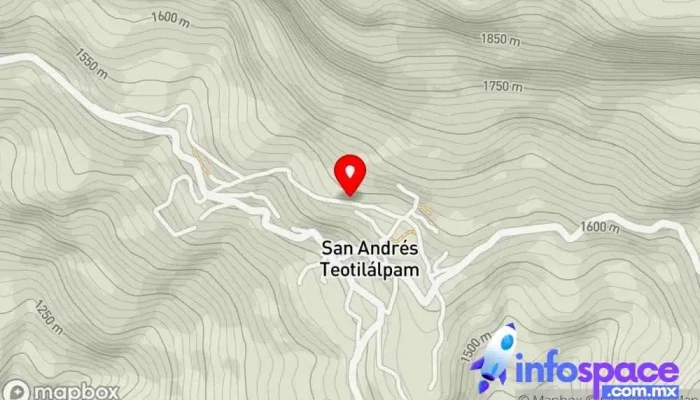 mapa de San Andrés Teotilálpam  en Oaxaca