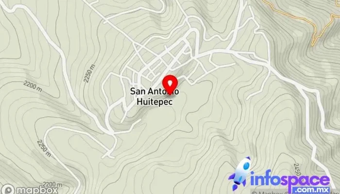 mapa de San Antonio Huitepec  en San Antonio Huitepec