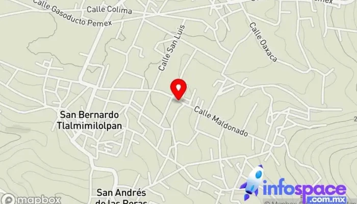 mapa de San Bernardo Tlalmimilolpan  en San Bernardo Tlalmimilolpan