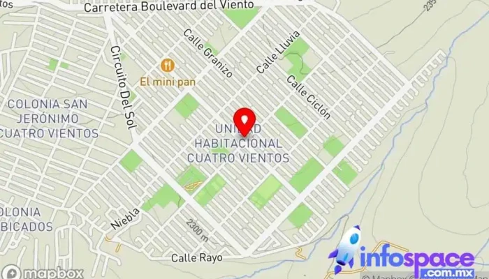 mapa de San Jerónimo Cuatro Vientos, Ixtapaluca  en San Jerónimo Cuatro Vientos