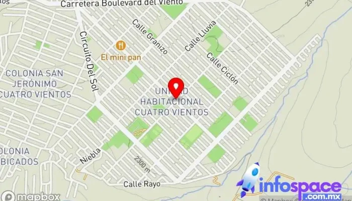 mapa de San Jerónimo Cuatro Vientos  en San Jerónimo Cuatro Vientos
