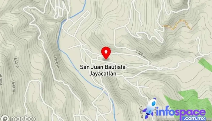 mapa de San Juan Bautista Jayacatlán  en Oaxaca