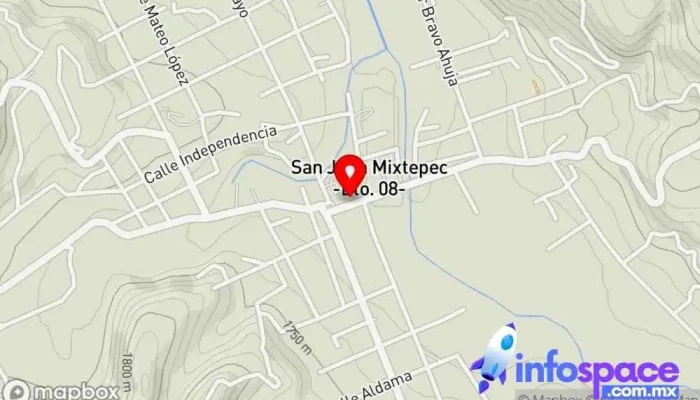 mapa de San Juan Mixtepec Distrito 08  en San Juan Mixtepec Distrito 08