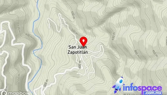 mapa de San Juan Zapotitlán Centro comunitario en Oaxaca