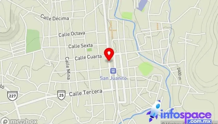 mapa de San Juanito Bus stop en San Juanito