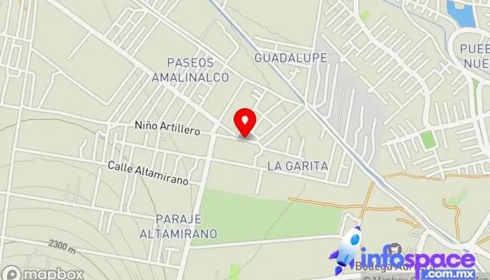 mapa de San Lucas Amalinalco Bus stop en San Lucas Amalinalco