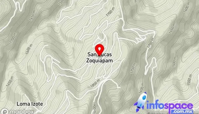 mapa de San Lucas Zoquiápam  en San Lucas Zoquiápam