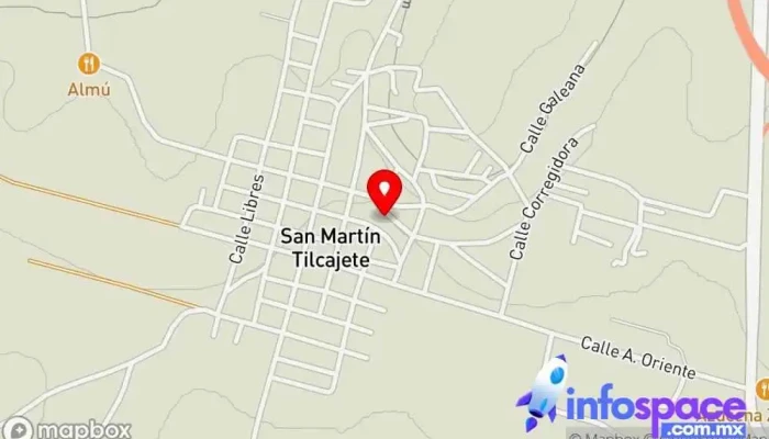 mapa de San Martín Tilcajete  en Oaxaca