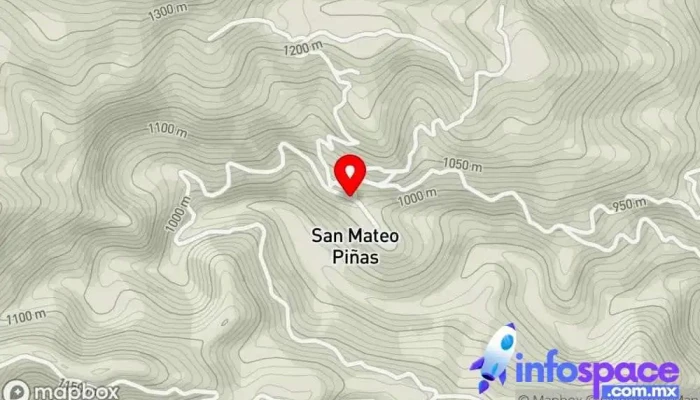 mapa de San Mateo Piñas, Pochutla Granja orgánica en San Mateo Piñas