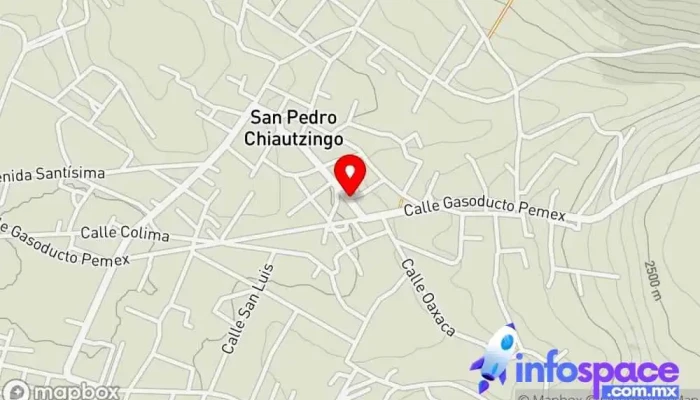 mapa de San Pedro Chiautzingo Bus stop en San Pedro Chiautzingo