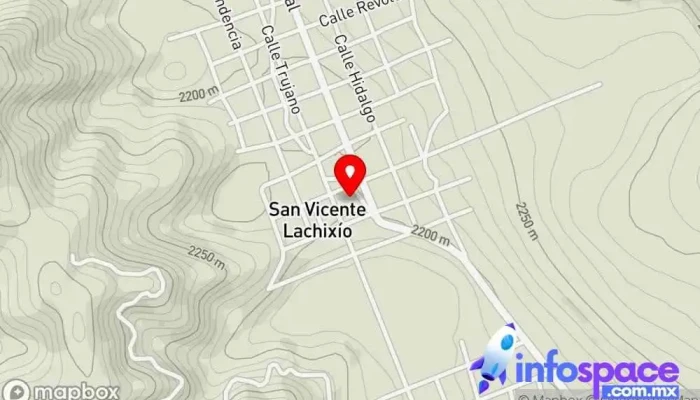 mapa de San Vicente Lachixío  en San Vicente Lachixío