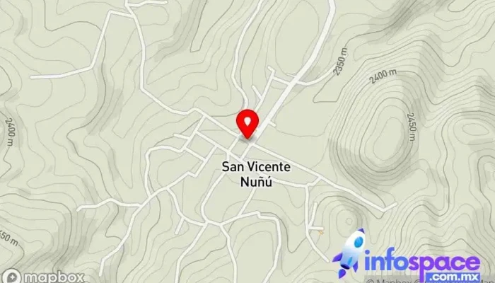 mapa de San Vicente Nuñú  en Oaxaca