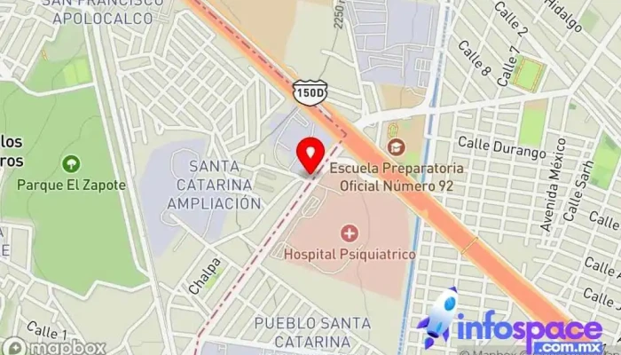 mapa de Santa Catarina Estación de autobuses en Santa Catarina Yecahuitzotl