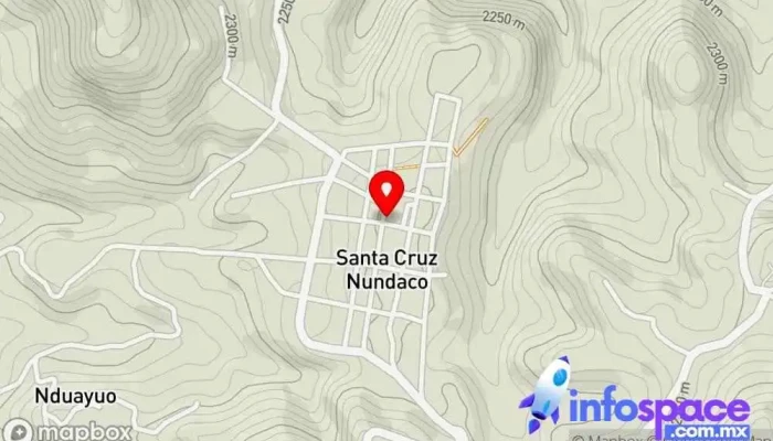 mapa de Santa Cruz Nundaco  en Oaxaca