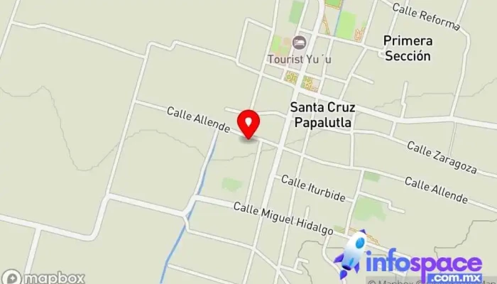 mapa de Santa Cruz Papalutla  en Santa Cruz Papalutla