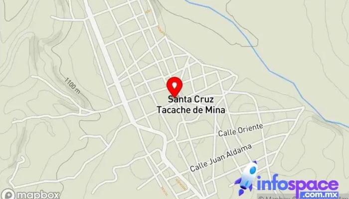 mapa de Santa Cruz Tacache de Mina  en Oaxaca